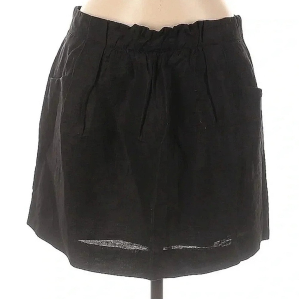 J. Crew | Black Linen Mini Skirt
